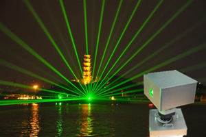 The installation and commissioning of the landmark laser light in Taiyuan is completed. 20W landmark