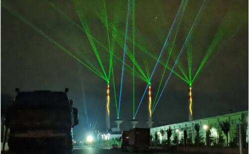 西安万圣光电完成世界500强企业本溪福耀玻璃激光亮化项目